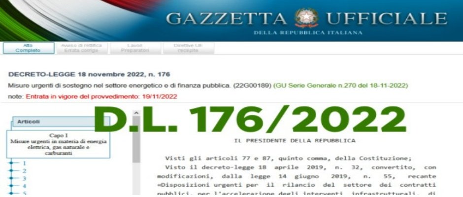  In Gazzetta Ufficiale il decreto legge 176/2022 che stanzia 100 mln di euro per il CCNL